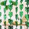 Tropical Luau Party Decorations 2Pack of 3.3x6.6ft Green Tropical Palm Leaves Photo Booth Prop Jungle Leaf Foil Fringe Curtain,Photo Backdrop for Safari Birthday Decorations Hawaiian Themed Dino Party